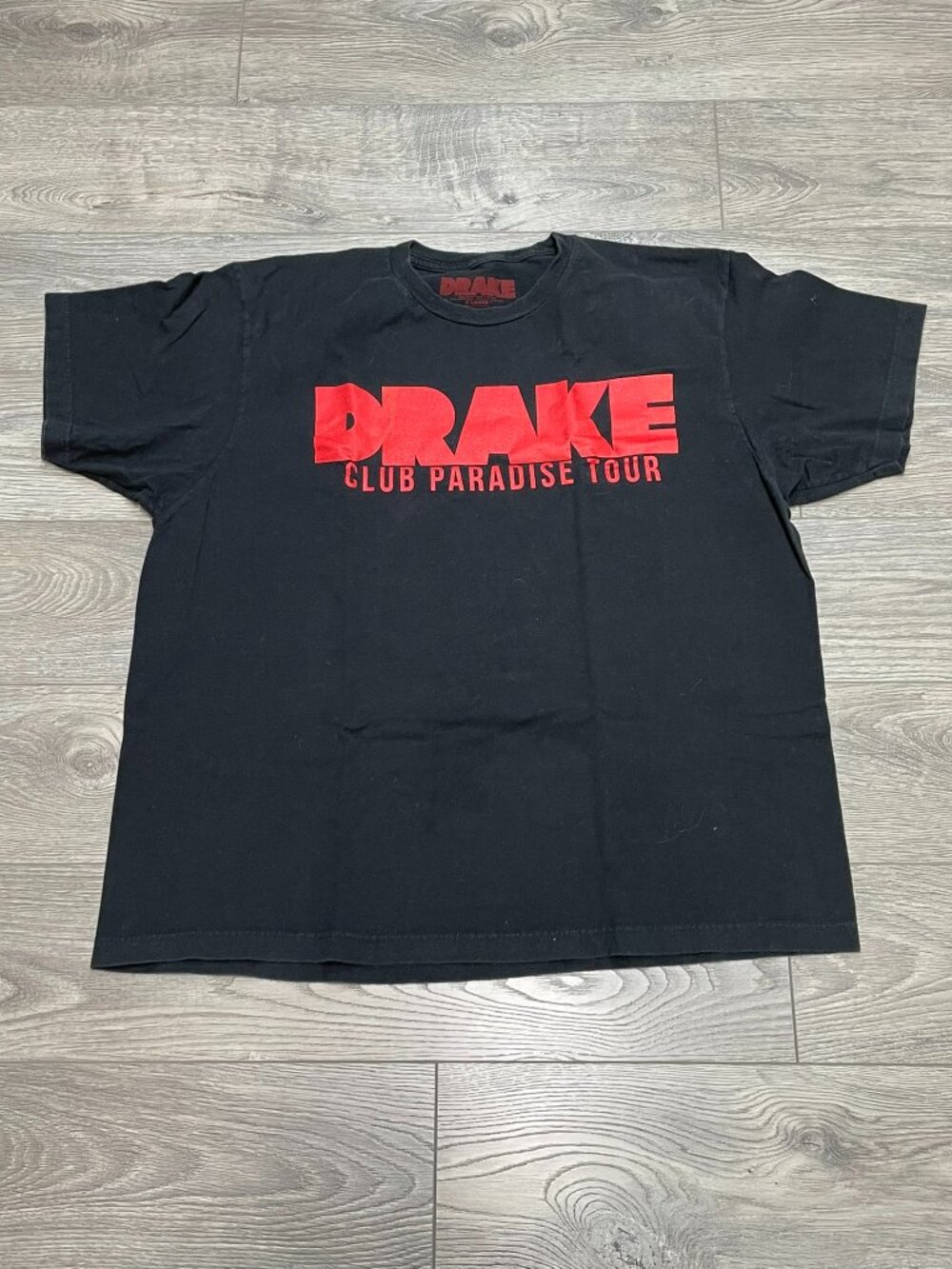 Vintage 2012 Drake Club Paradise Tour‎ T-Shirt Black Red Graphic Tee XL